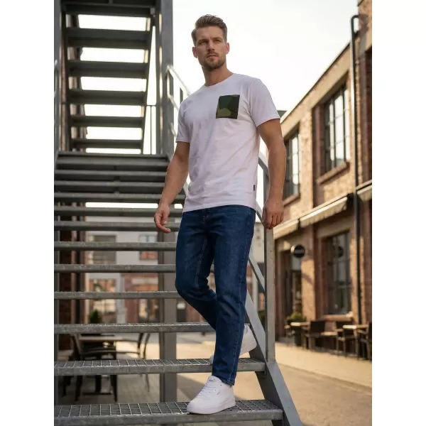  Tricou bărbătesc cu mâneci scurte SAM 73 SEAN MT 796 ALB 