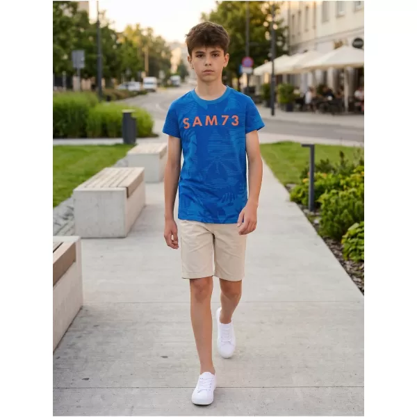  Tricou băiat cu mâneci scurte SAM 73 THEODORE BT 563 ALBASTRU STRĂLUCITOR 