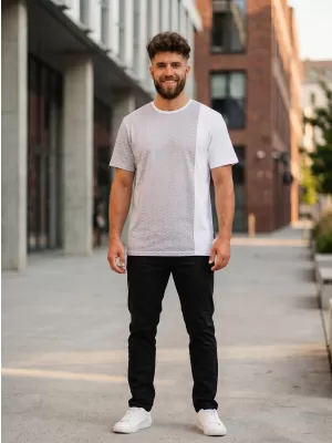 Tricou bărbătesc cu mâneci scurte SAM 73 PAUL MT 795 ALB
