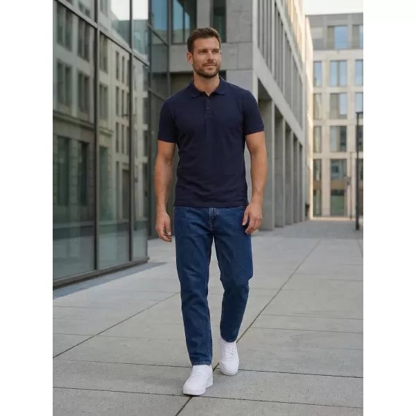  Tricou pentru bărbați cu guler SAM 73 HENRY MT 788 ALBASTRU ÎNCHIS 