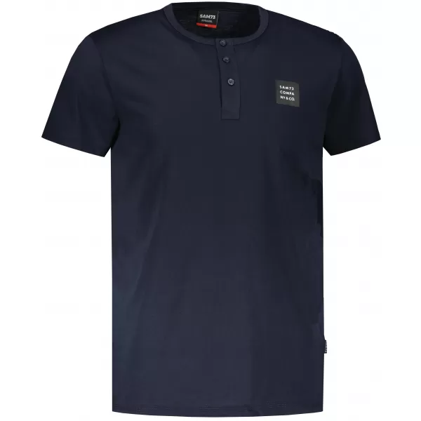  Tricou bărbătesc cu mâneci scurte SAM 73 GIDEON MT 804 ALBASTRU ÎNCHIS 