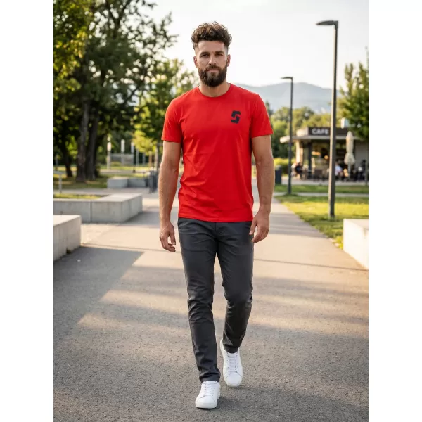  Tricou bărbătesc cu mâneci scurte SAM 73 DOUGALL MT 801 ROŞU 