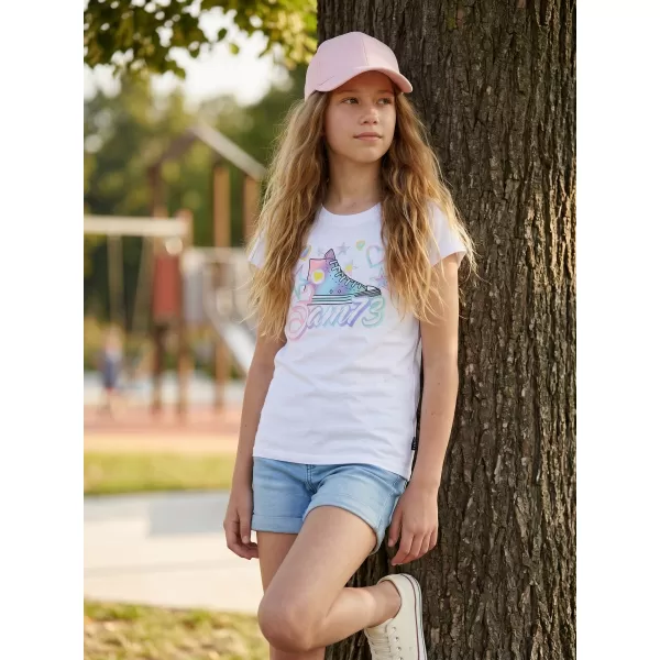  Tricou fetita cu maneca scurta SAM 73 URSULA GT 563 ALB 