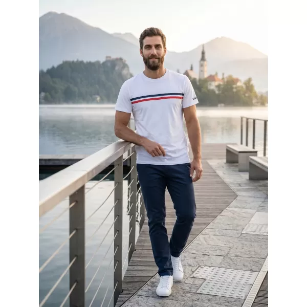  Tricou pentru bărbați cu mâneci scurte SAM 73 LARRY MT 803 ALB 