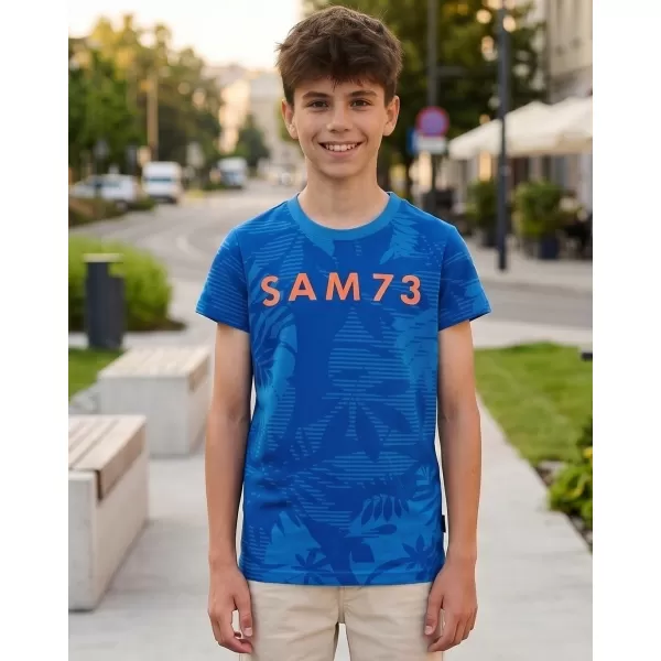  Tricou băiat cu mâneci scurte SAM 73 THEODORE BT 563 ALBASTRU STRĂLUCITOR 
