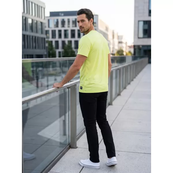  Tricou bărbătesc cu mâneci scurte SAM 73 EUGENE MT 806 GALBEN DESCHIS 