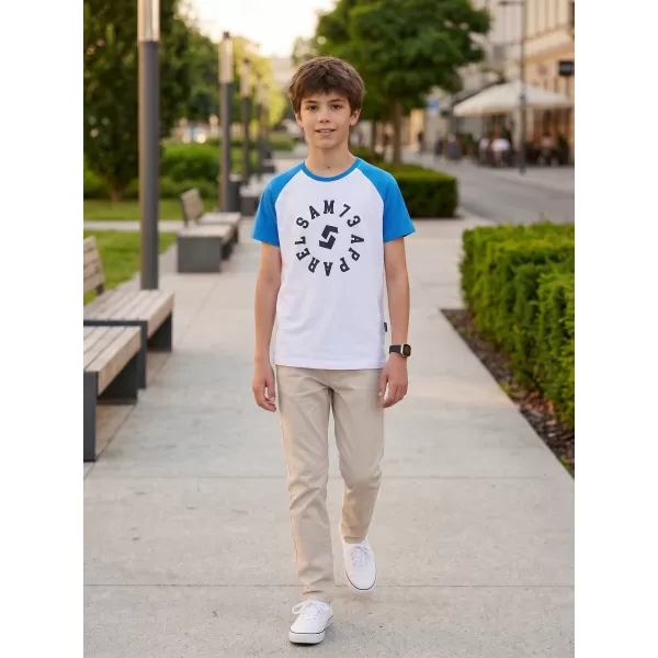  Tricou băiat cu mâneci scurte SAM 73 RICHARD BT 558 ALB 