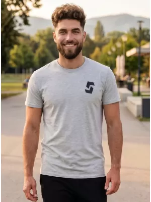 Tricou bărbătesc cu mâneci scurte SAM 73 DOUGALL MT 801 GRI DESCHIS