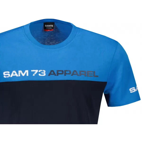  Tricou pentru bărbați cu mâneci scurte SAM 73 MALCOLM MT 800 ALBASTRU STRĂLUCITOR 