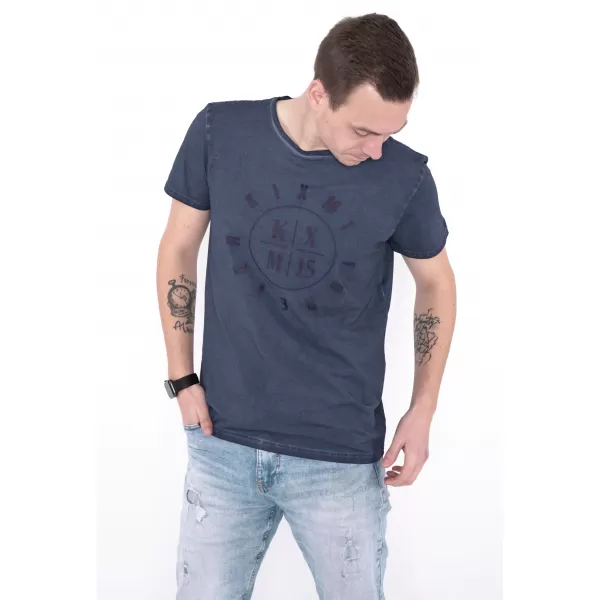 Tricou pentru bărbați KIXMI NADIR ALBASTRU INCHIS 