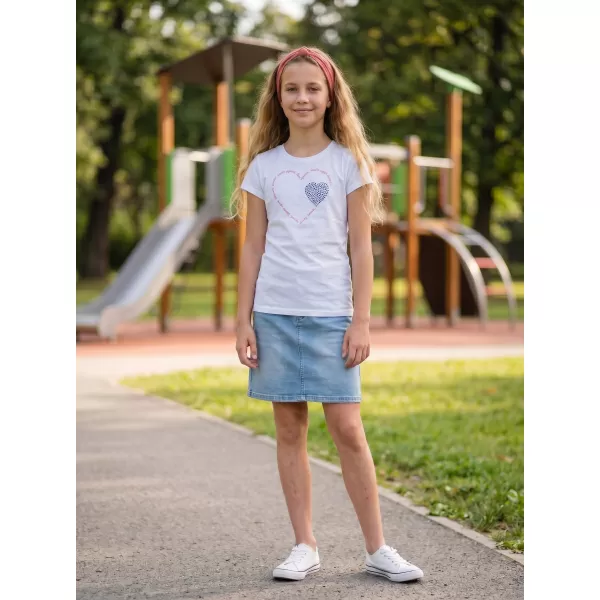  Tricou fetita cu maneca scurta SAM 73 ALAINA GT 564 ALB 