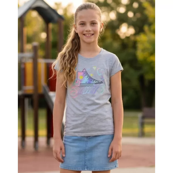  Tricou fetita cu maneca scurta SAM 73 URSULA GT 563 GRI DESCHIS 