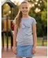 Tricou fetita cu maneca scurta SAM 73 URSULA GT 563 GRI DESCHIS