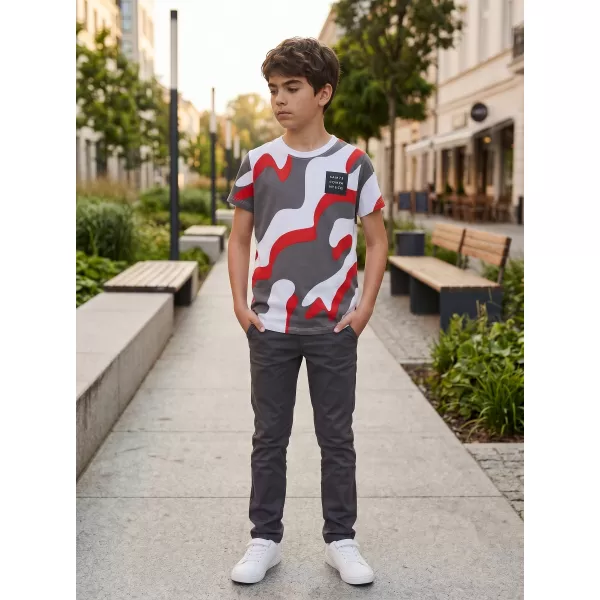  Tricou băiat cu mâneci scurte SAM 73 OSCAR BT 555 ROŞU 