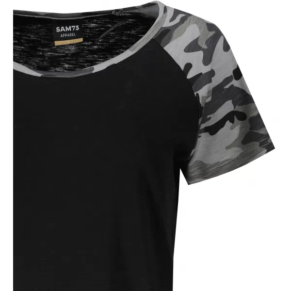  Tricou pentru femei cu mâneci scurte SAM 73 ROSE WT 850 NEGRU 