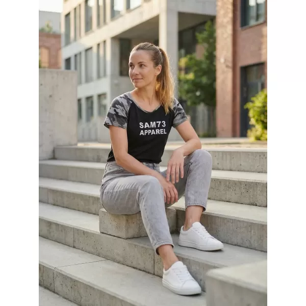  Tricou pentru femei cu mâneci scurte SAM 73 ROSE WT 850 NEGRU 