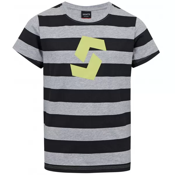  Tricou băiat cu mâneci scurte SAM 73 STANLEY BT 557 GRI DESCHIS 