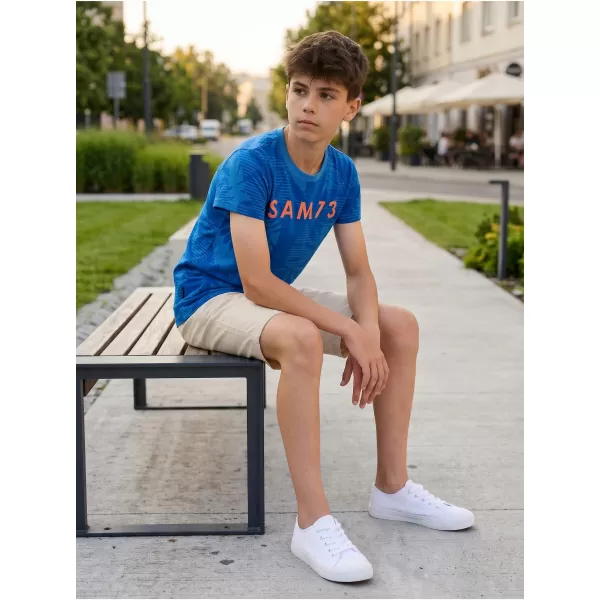  Tricou băiat cu mâneci scurte SAM 73 THEODORE BT 563 ALBASTRU STRĂLUCITOR 