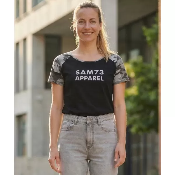  Tricou pentru femei cu mâneci scurte SAM 73 ROSE WT 850 NEGRU 