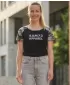 Tricou pentru femei cu mâneci scurte SAM 73 ROSE WT 850 NEGRU
