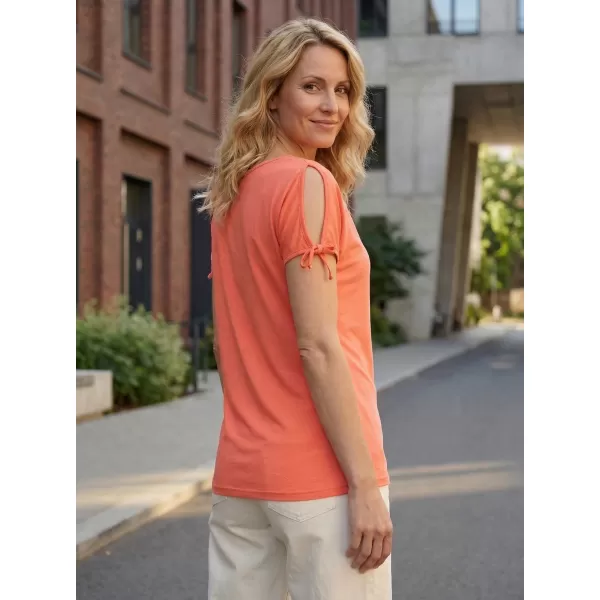  Tricou dama cu maneca scurta SAM 73 FELICIA WT 854 PORTOCALIU DESCHIS 