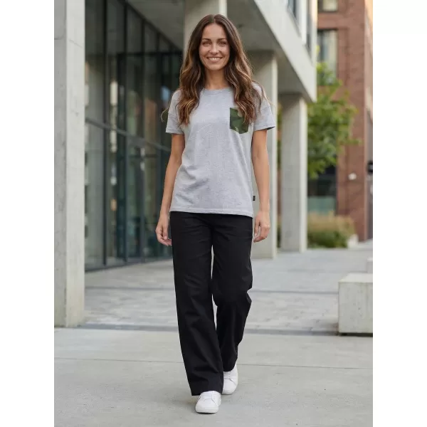  Tricou dama cu maneca scurta SAM 73 MARIE WT 848 GRI DESCHIS 