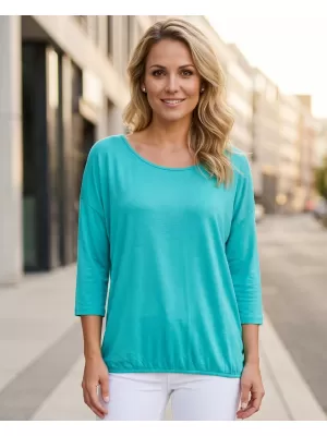 Tricou dama cu maneci 3/4 SAM 73 GLADYS WT 865 VERDE NEON