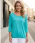 Tricou dama cu maneci 3/4 SAM 73 GLADYS WT 865 VERDE NEON