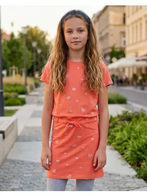 Rochie de fetiță SAM 73 WELO GZ 538 PORTOCALIU DESCHIS
