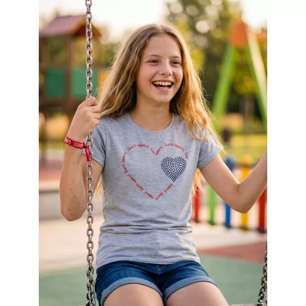  Tricou fetita cu maneca scurta SAM 73 ALAINA GT 564 GRI DESCHIS 
