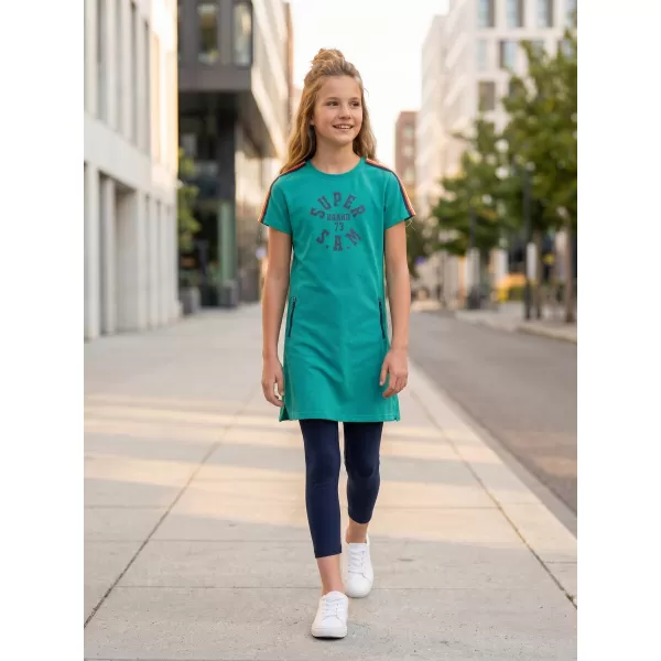  Rochie de fetiță SAM 73 BELINDA GZ 536 TURCOAZ 