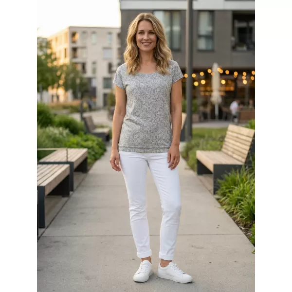  Tricou dama cu maneca scurta SAM 73 CINDY WT 859 GRI DESCHIS 