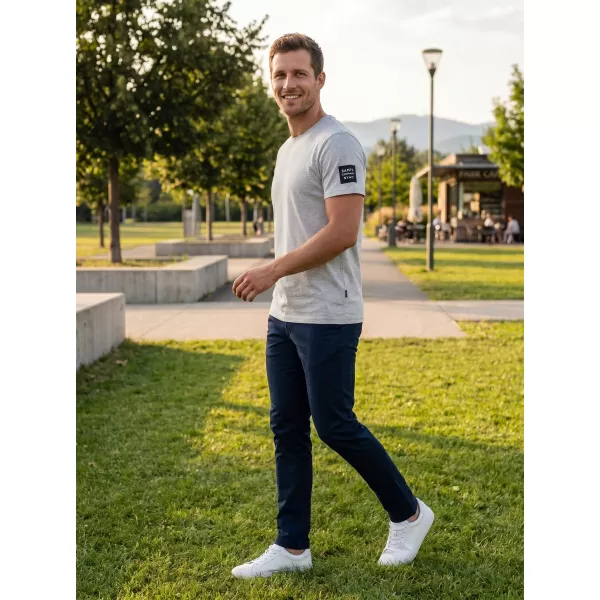  Tricou bărbătesc cu mâneci scurte SAM 73 FREDDIE MT 791 GRI DESCHIS 