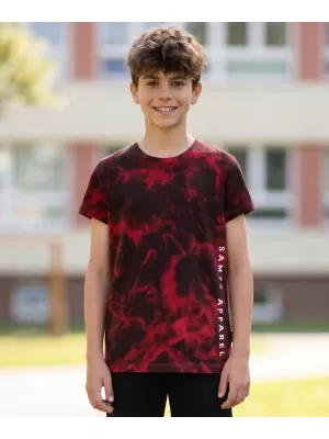 Tricou băiat cu mâneci scurte SAM 73 SYLVESTER BT 559 ROŞU