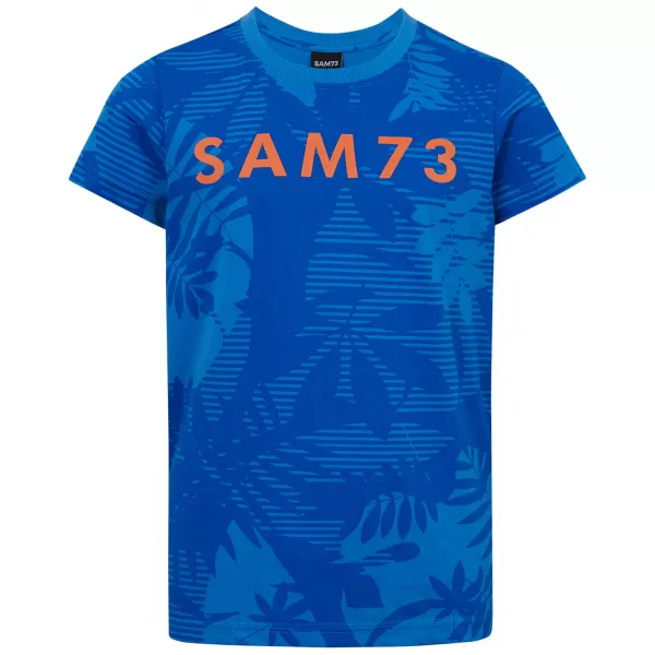  Tricou băiat cu mâneci scurte SAM 73 THEODORE BT 563 ALBASTRU STRĂLUCITOR 