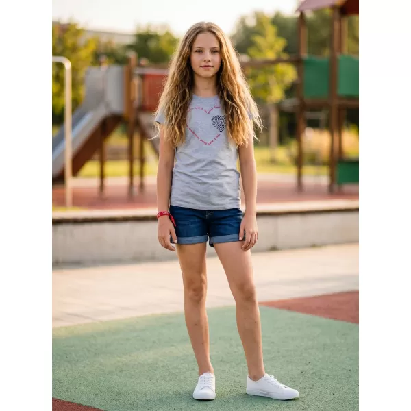  Tricou fetita cu maneca scurta SAM 73 ALAINA GT 564 GRI DESCHIS 