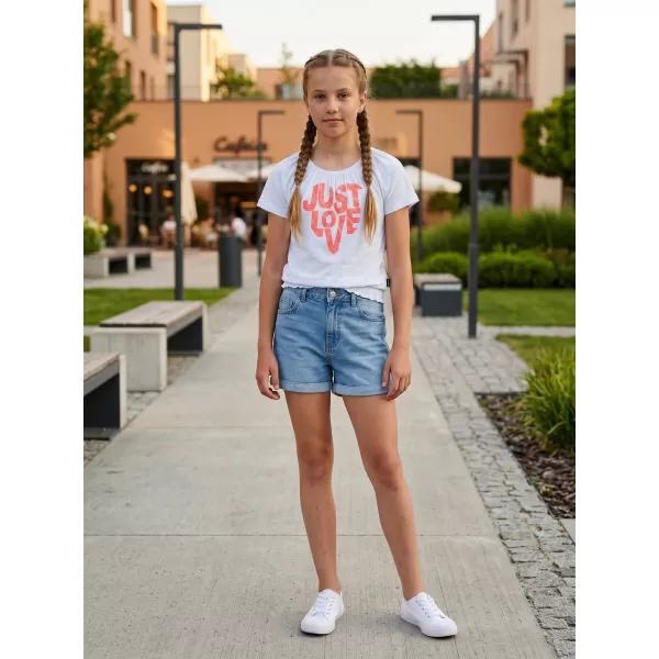  Tricou fetita cu maneca scurta SAM 73 JAYLENE GT 565 ALB 
