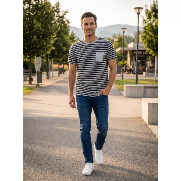  Tricou bărbătesc cu mâneci scurte SAM 73 MARTIN MT 794 GRI DESCHIS 