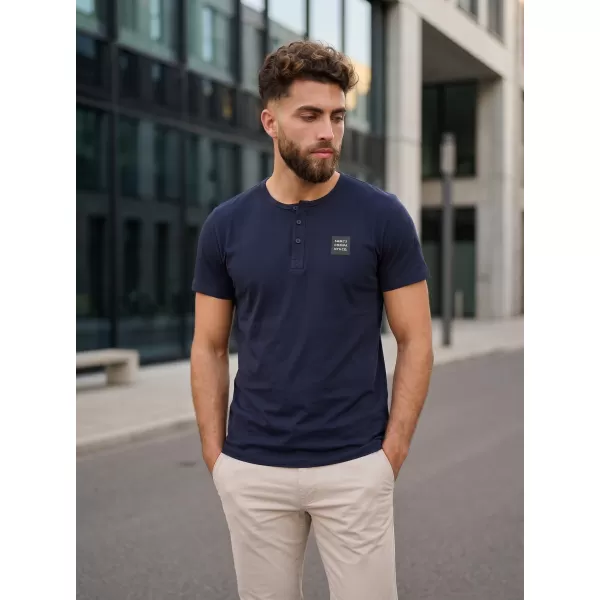  Tricou bărbătesc cu mâneci scurte SAM 73 GIDEON MT 804 ALBASTRU ÎNCHIS 