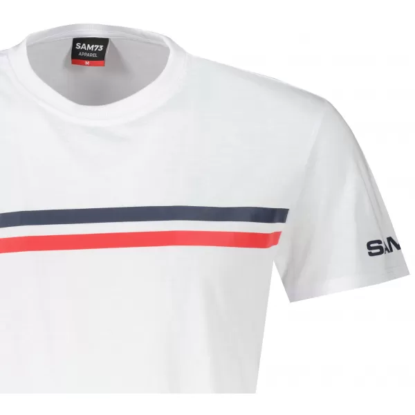  Tricou pentru bărbați cu mâneci scurte SAM 73 LARRY MT 803 ALB 