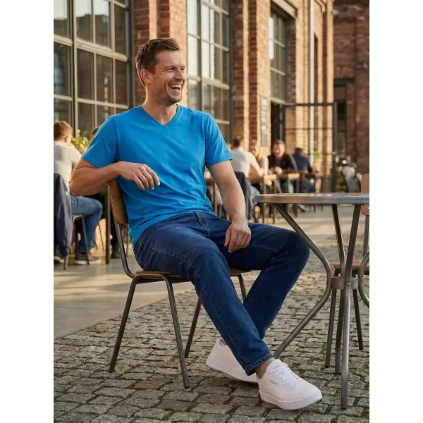  Tricou bărbătesc cu mâneci scurte SAM 73 LEONARD MT 793 ALBASTRU STRĂLUCITOR 