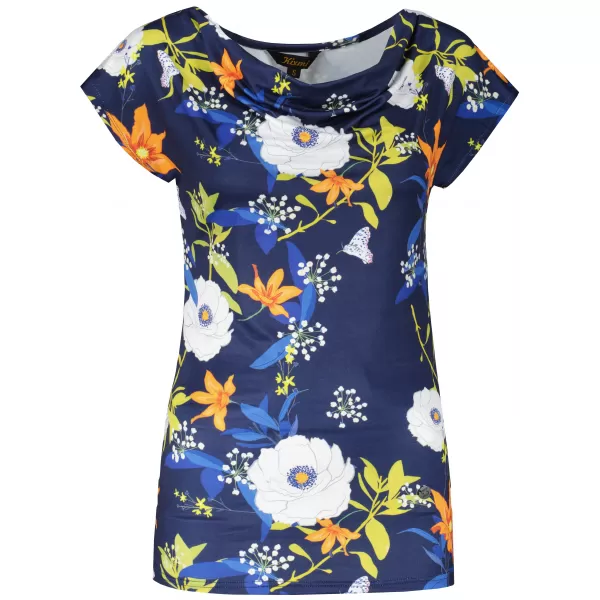  Tricou pentru femei KIXMI NANCY ALBASTRU INCHIS 