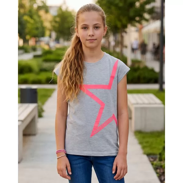  Tricou fetita cu maneca scurta SAM 73 KATHERINE GT 559 GRI DESCHIS 
