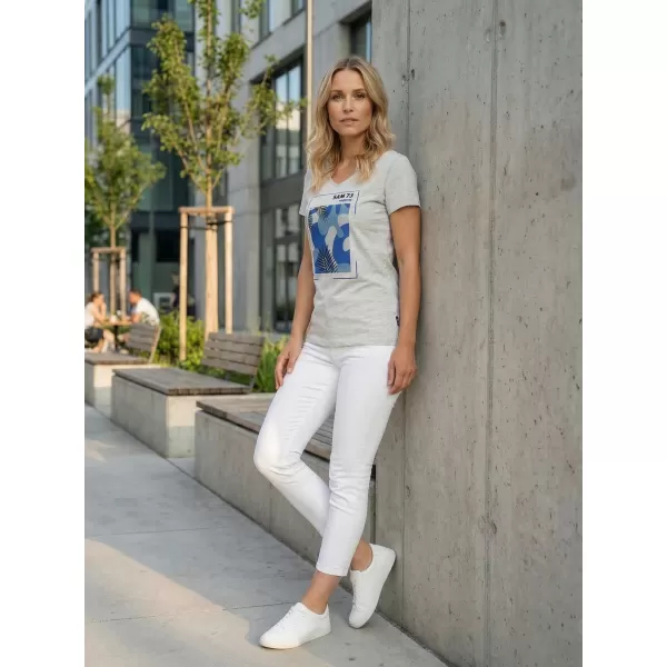  Tricou dama cu maneca scurta SAM 73 ILDA WT 855 GRI DESCHIS 