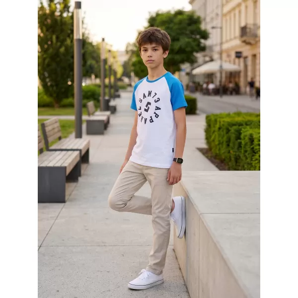  Tricou băiat cu mâneci scurte SAM 73 RICHARD BT 558 ALB 