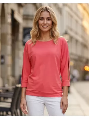 Tricou dama cu maneci 3/4 SAM 73 VIVIAN WT 863 ROZ APRINS