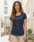 Tricou pentru femei KIXMI NISSA ALBASTRU INCHIS
