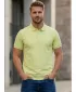 Tricou pentru bărbați cu guler SAM 73 HENRY MT 788 SVĚTLE GALBEN VERZUI