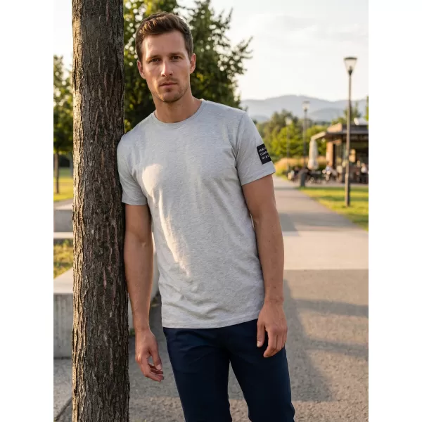  Tricou bărbătesc cu mâneci scurte SAM 73 FREDDIE MT 791 GRI DESCHIS 