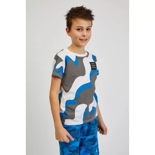  Tricou băiat cu mâneci scurte SAM 73 OSCAR BT 555 ALBASTRU STRĂLUCITOR 